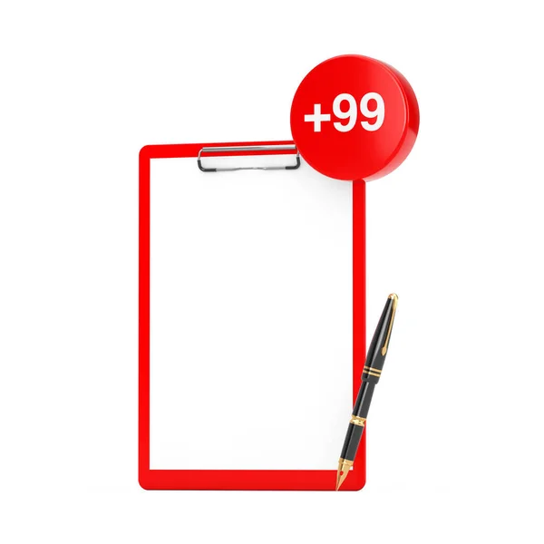 Paper Clipboard Pen Order Wish Shopping List Tag Białym Tle — Zdjęcie stockowe