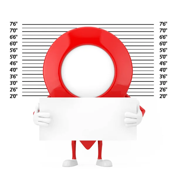 Mapa Pointer Pin Personagem Mascote Com Placa Identificação Frente Lineup — Fotografia de Stock