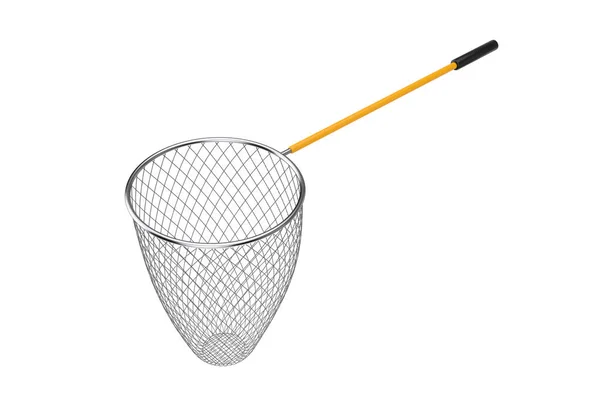 Pesca Landing Net Fundo Branco Renderização — Fotografia de Stock