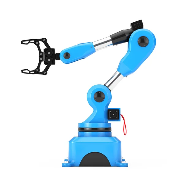 Industrial Mechanical Robotic Hand Manipulator Lengan Mesin Pada Latar Belakang — Stok Foto