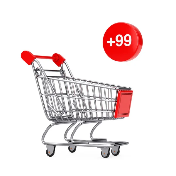 Shopping Cart Trolley Order Wish Shopping List Tag White Background — Stock Photo, Image