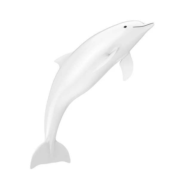 Witte Tursiops Truncatus Ocean Sea Bottlenose Dolphin Clay Style Een — Stockfoto