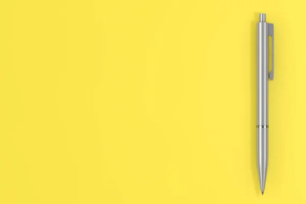 Year 2021 Trendy Colors Ultimate Gray Pen Illuminating Yellow Background — Stock Photo, Image