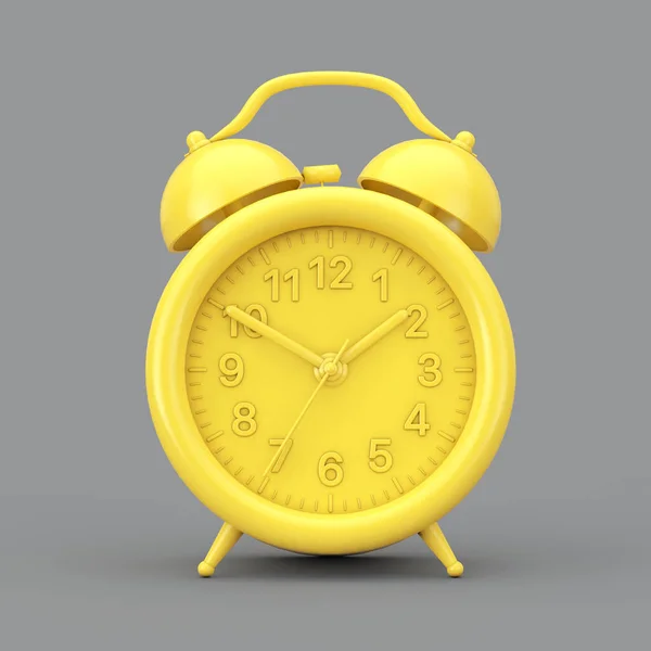 Year 2021 Trendy Colors Illuminating Yellow Vintage Alarm Clock Ultimate — Stock Photo, Image