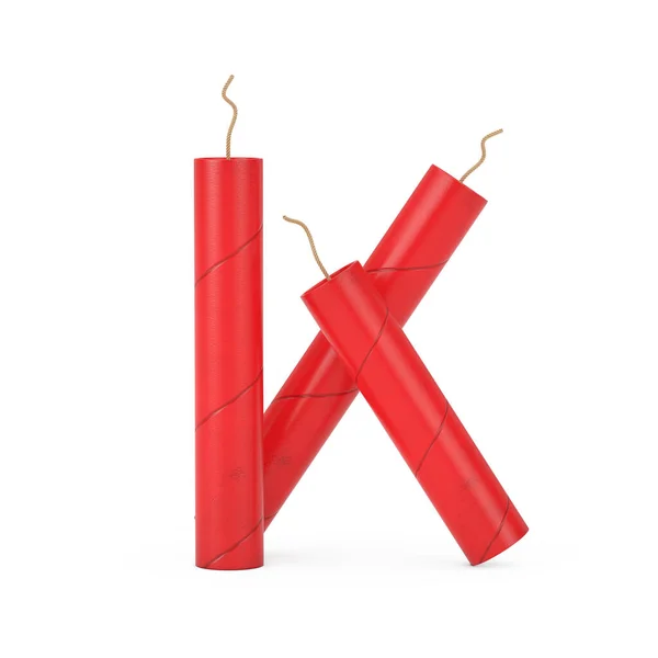 Letter Dynamite Sticks Alphabet Collection White Background Rendering — Stock Photo, Image