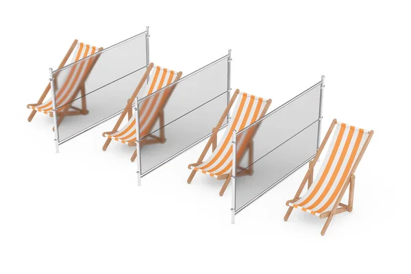 Distancia Social Concepto Playa Beach Relax Sillas Con Revestimiento Vidrio —  Fotos de Stock