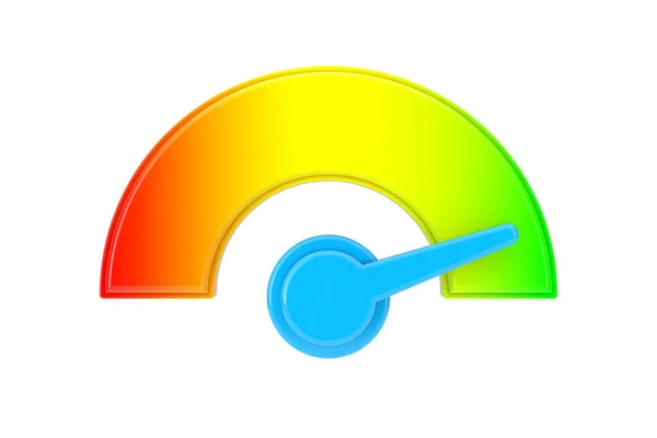 Energy Fuel Level Meter Dial Gage Icon White Background Rendering — Stock Photo, Image