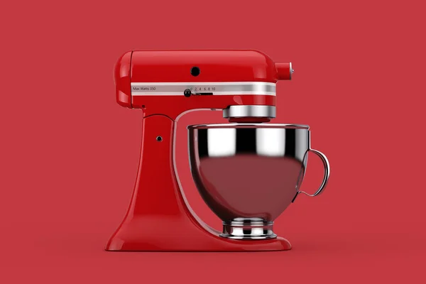 Old Red Kitchen Stand Food Mixer Red Background Rendering — Stock Photo, Image