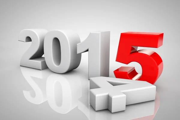 Yeni yıl 2015 3d işareti — Stok fotoğraf