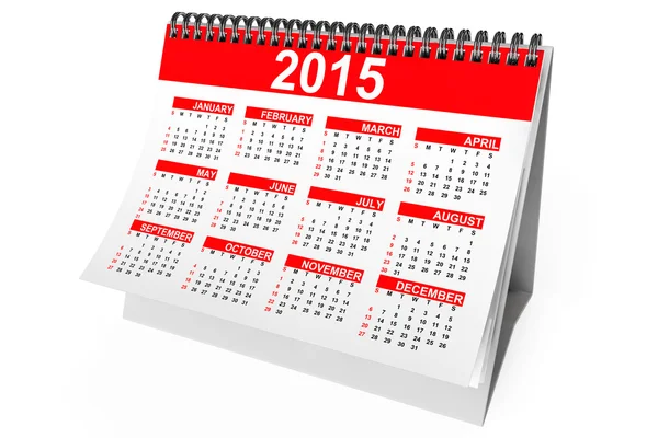 2015 bureaublad jaarkalender — Stockfoto
