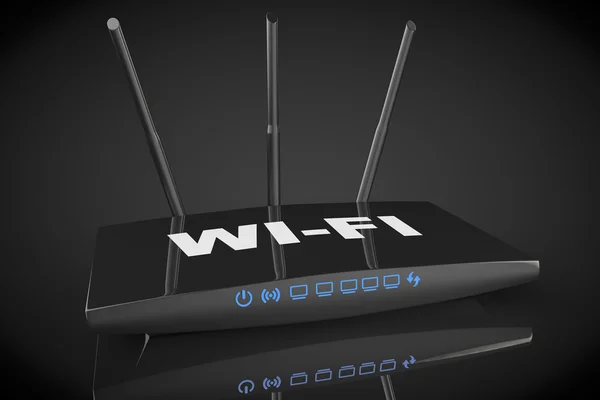 3D moderní wifi router — Stock fotografie