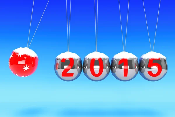 New Year Spheres of Newton — Stock Photo, Image