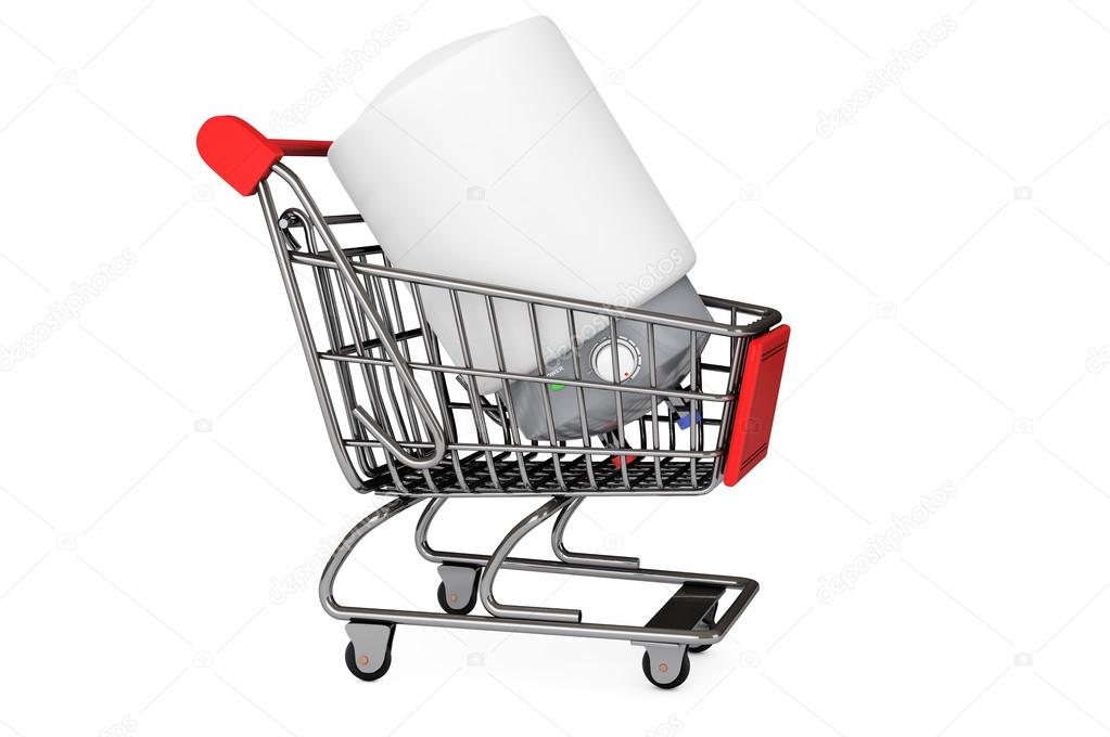 Modern Automatic Water Heater in Shopping Cart