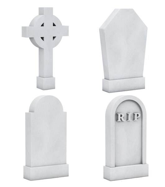 Blank Memorial Gravestone Set