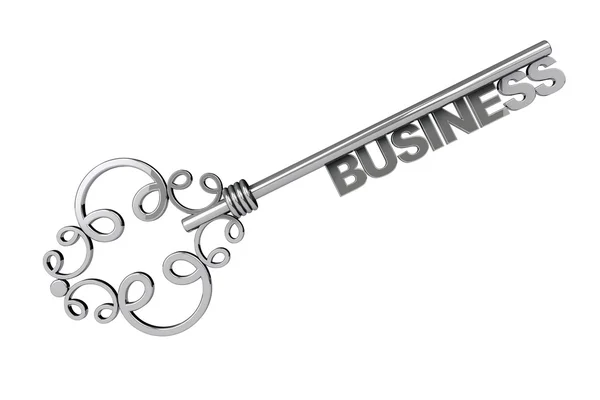 Vintage nyckel med Word Business — Stockfoto