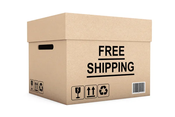 Безкоштовна доставка box — стокове фото