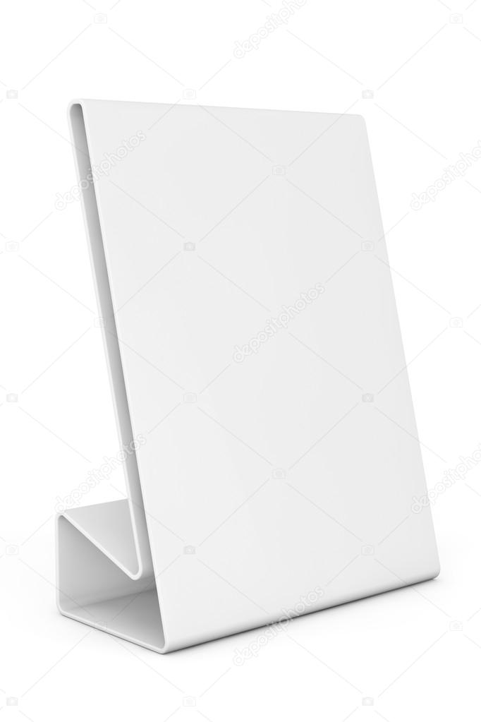 White Blank table plate card