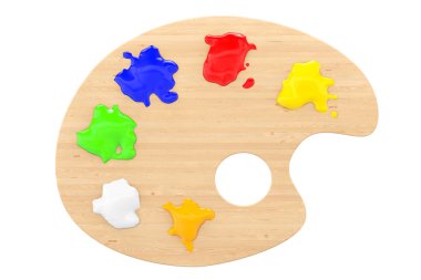 Sanatçının birden çok renk paleti