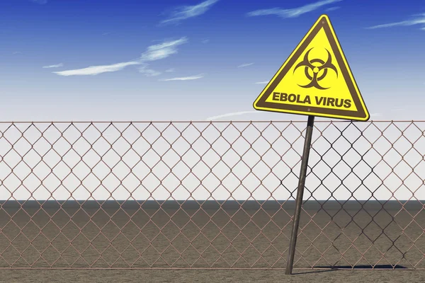 Signe d'avertissement du virus Ebola — Photo