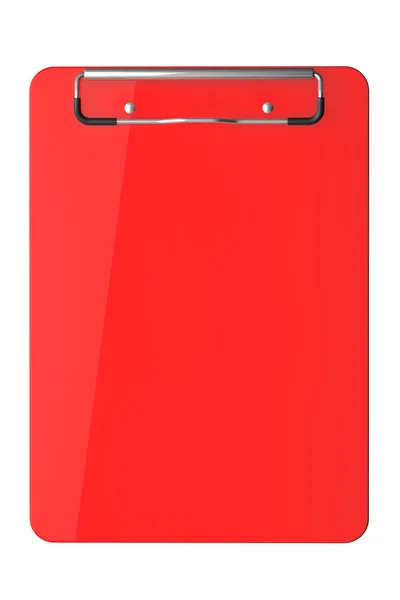 Clipboard plástico vermelho — Fotografia de Stock