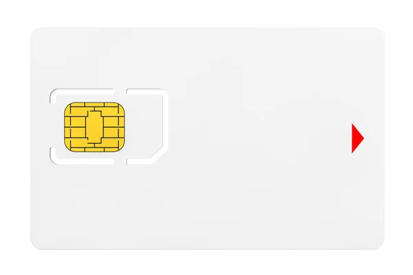 チップを搭載した Sim カードをブランクします。 — ストック写真