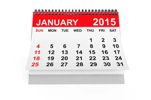 Kalendář leden 2015 — Stock fotografie
