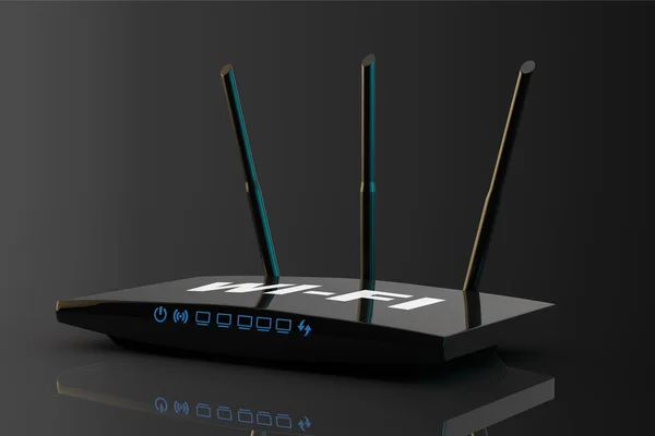 3D σύγχρονη wifi router — Φωτογραφία Αρχείου