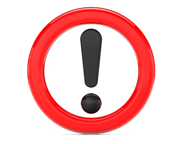 Exclamation Sign in Red Ring — Stock Photo, Image