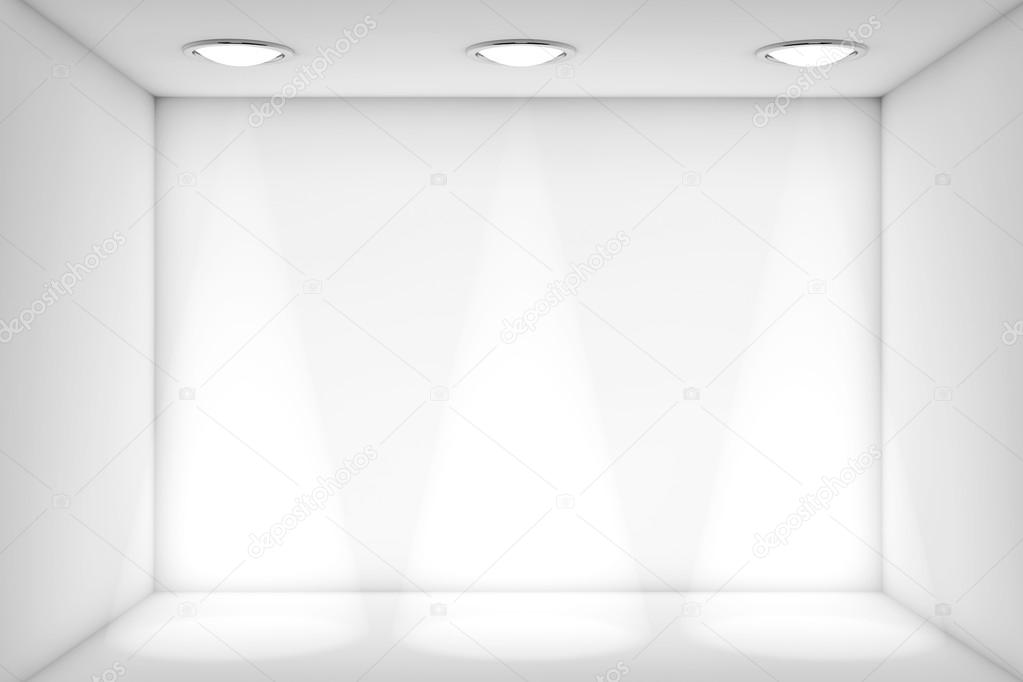 White room with Light for exhibition