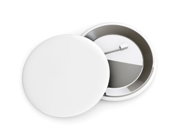 Beyaz rozetleri ön ve arkadan görünüm 