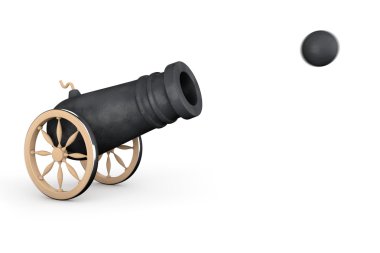 Old Pirate Cannon clipart