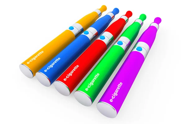 Многоцветные электронные сигареты — стоковое фото