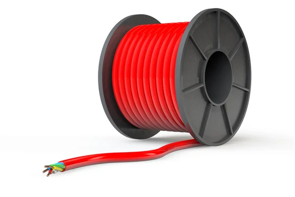 Cable eléctrico rojo — Foto de Stock