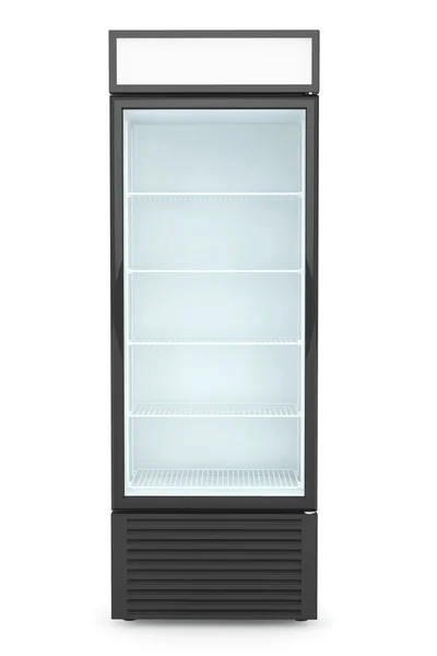 Nápoj lednička s prosklenými dveřmi — Stock fotografie