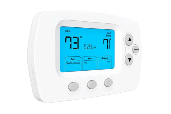 Nowoczesne programowanie termostatu — Zdjęcie stockowe