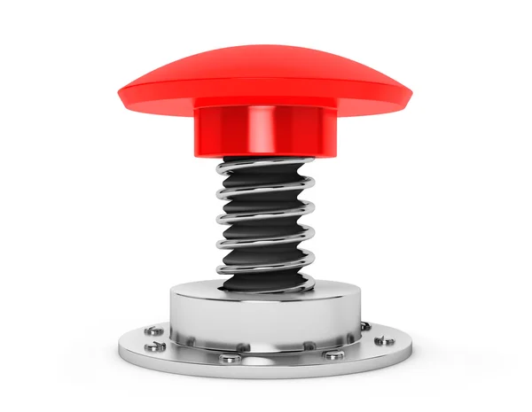 Extreme Closeup Red Button — Stock Photo, Image