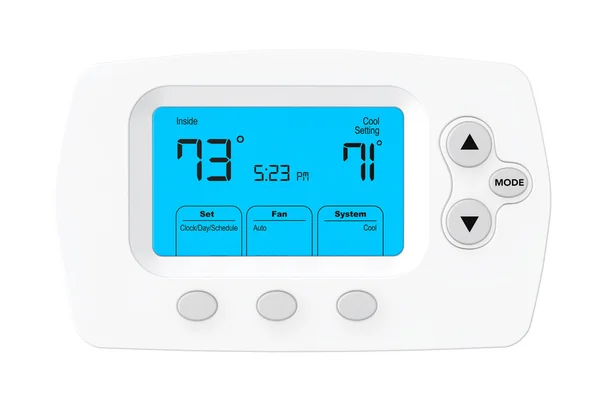Nowoczesne programowanie termostatu — Zdjęcie stockowe