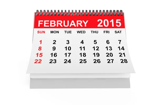 Calendar February 2015 — Stock Photo, Image