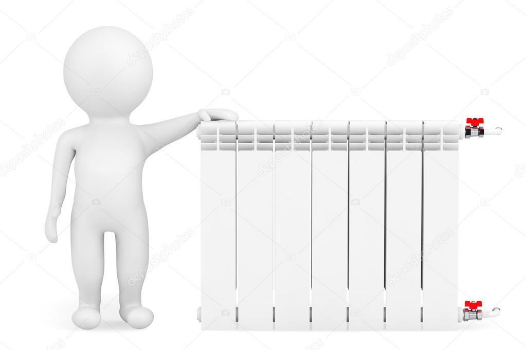 Modern Heating Radiator with 3d Person