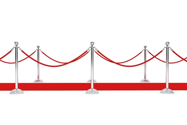 Червоній килимовій доріжці і бар'єр мотузку — стокове фото