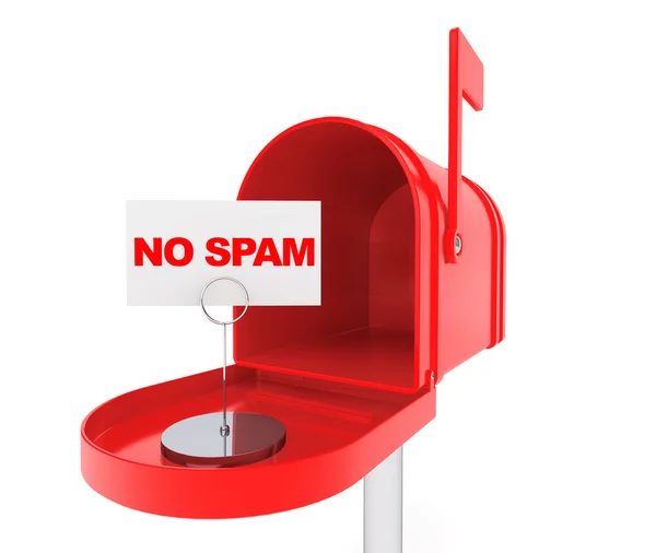 Boîte aux lettres sans signe de Spam — Photo