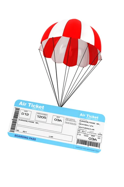 Tiket Air dengan Parasut — Stok Foto