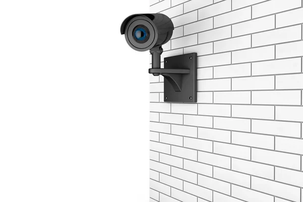 Video Camera beveiligingssysteem over bakstenen muur — Stockfoto