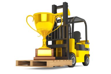 Forklift kamyon Altın Kupa taşır