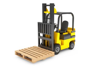Boş palet ile forklift kamyon
