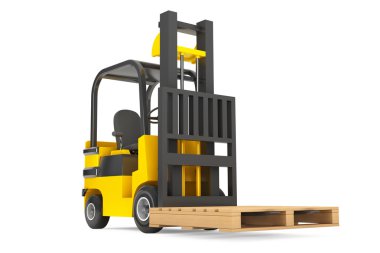Boş palet ile forklift kamyon