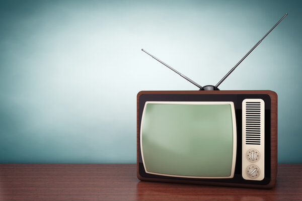 Old Style Photo. Classic vintage TV