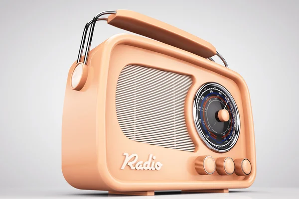Eski stil fotoğraf. Closeup Vintage radyo — Stok fotoğraf