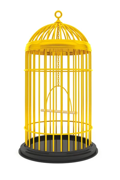 Gyllene fågelbur Cage — Stockfoto