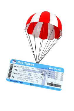 Paraşüt ile otobüs bileti